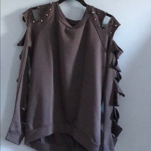 Dark gray long sleeve sweater